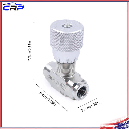 1/4in Hydraulic Flow Control Valve for Fluids Gases (AE0100X)