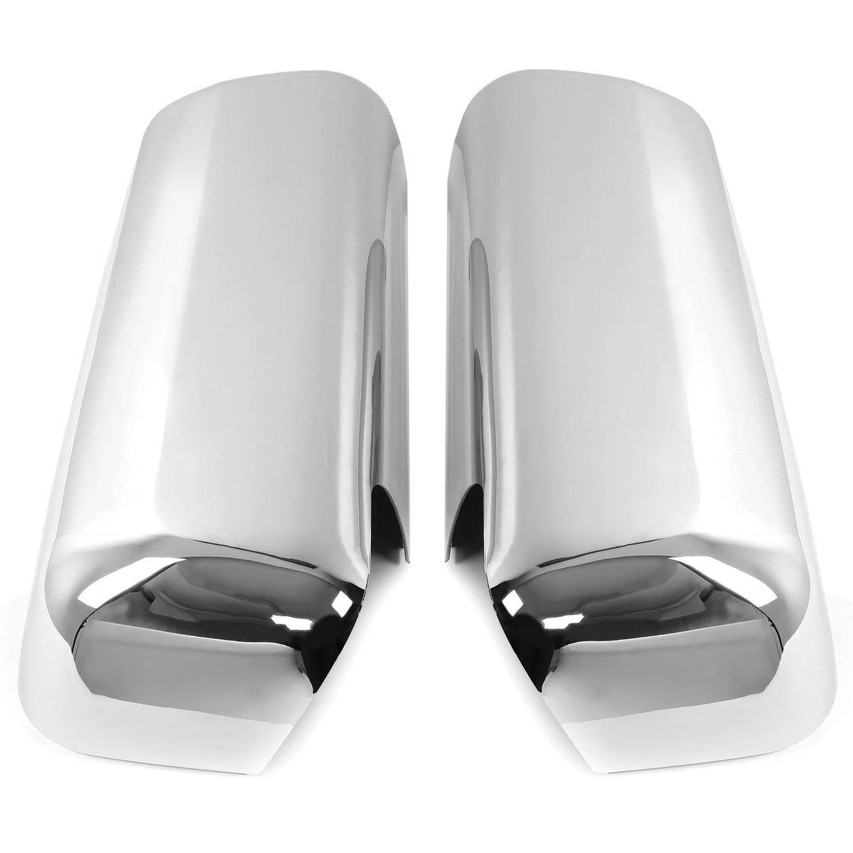 Set of 2 Door Mirror Cover Caps for Peterbilt 567 587 (Chrome)