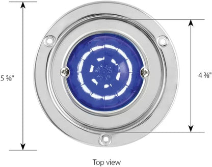 LED Light Flange Bezel Mount Clear Lens Replacement for Universal 4-3/8"