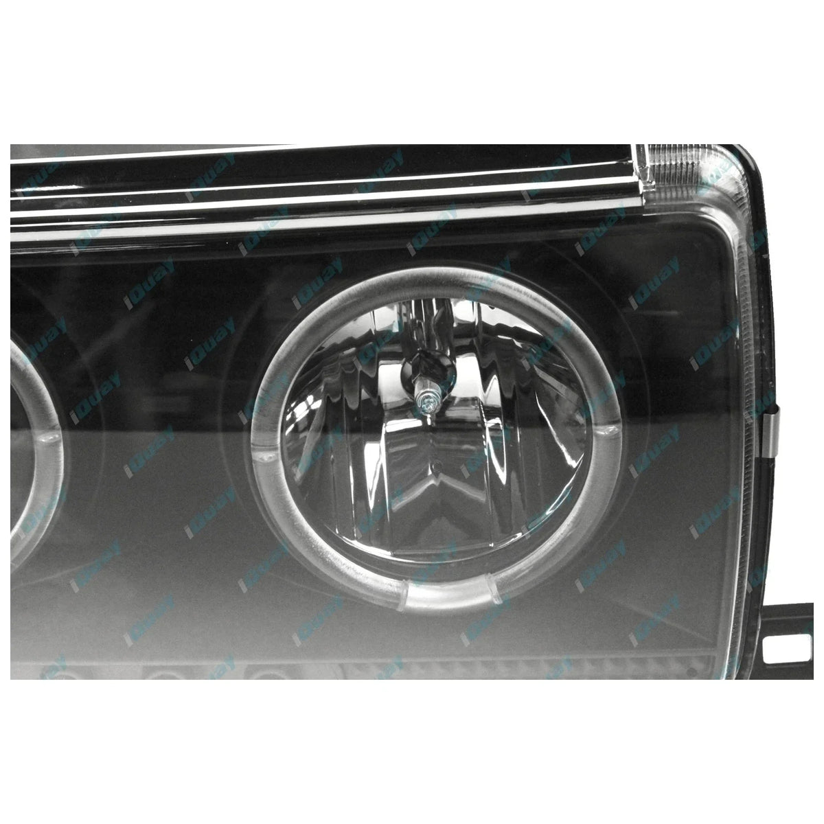 Black Halo Projector Headlights with LED for Landcruiser FJ80R FZJ80 1990~1992
