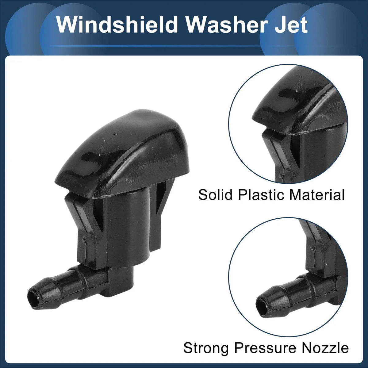 Windshield Washer Nozzle with Hose Connector for Jeep (No. 55372143AB)
