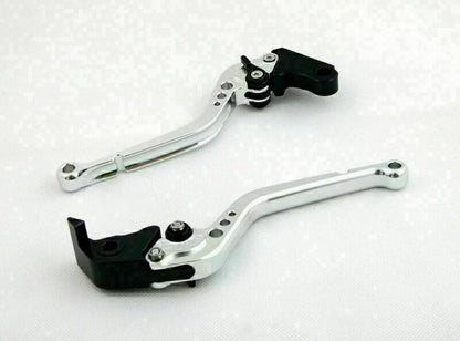 Long Brake Clutch Levers for Yamaha YZF R6 (2005–2014), YZF R1 (2004–2008) Silver T9
