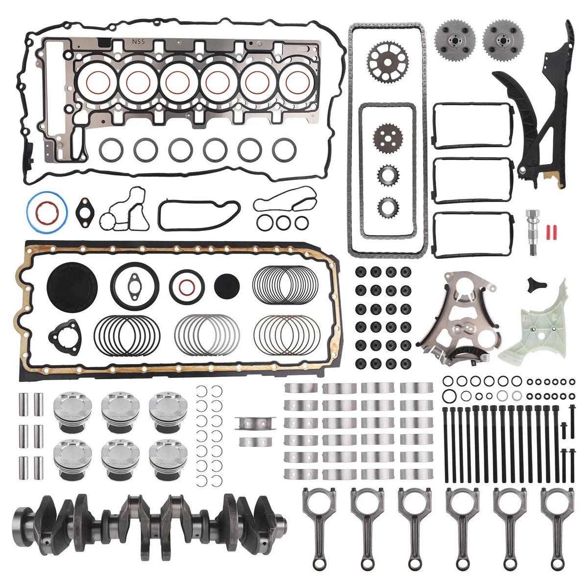 Engine Rebuild Kit with Pistons, Gaskets, Bearings for BMW N55 3.0L (2011–2019)