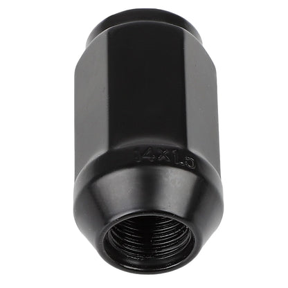 Set of 24 Bulge Acorn Lug Nuts 14x1.5 Black for Chevy Camaro Impala Tahoe