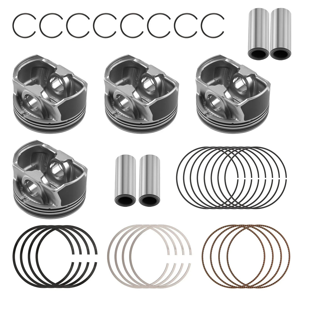 2.4L Engine Pistons & Rings Kit for Kia Sorento, Optima, Hyundai Sonata (2011–2019)