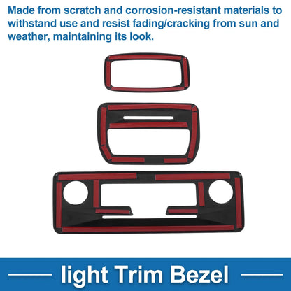 Light Trim Bezel Set for Nissan Serena (2023) Black