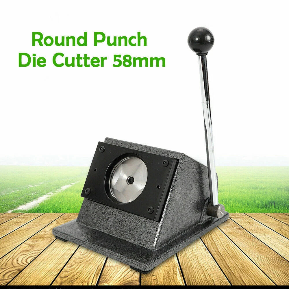 58mm Graphic Button Badge Maker Manual Round Punch Die Cutter