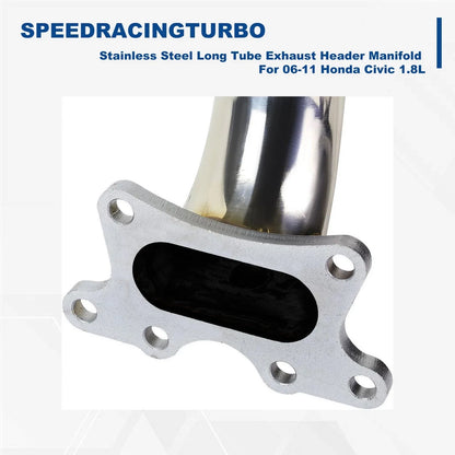 Stainless Steel Long Tube Exhaust Header for Honda Civic 2006–2011 1.8L