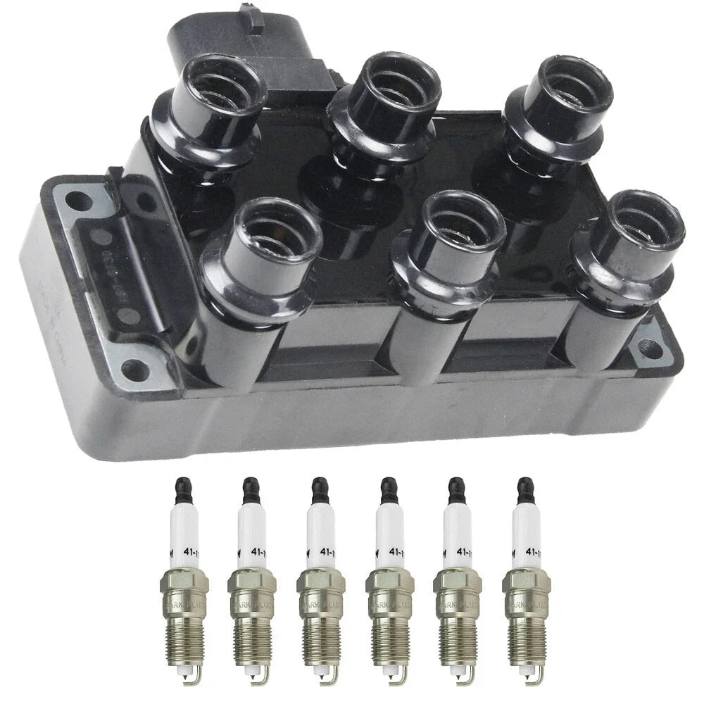 Set of 6 Ignition Coils + Iridium Spark Plugs for Ford Explorer Ranger Taurus V6