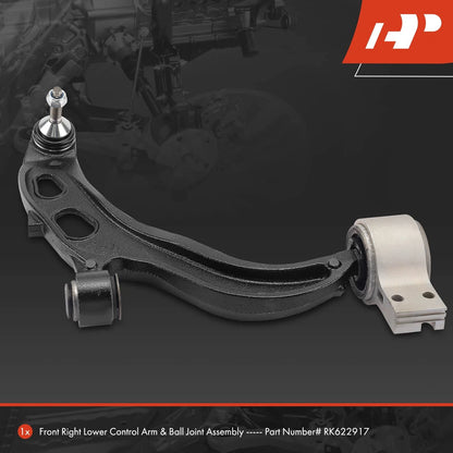 Front Right Lower Control Arm with Ball Joint for Ford Flex Lincoln (MS401187, 528-354, X15CJ0847, RK622917)