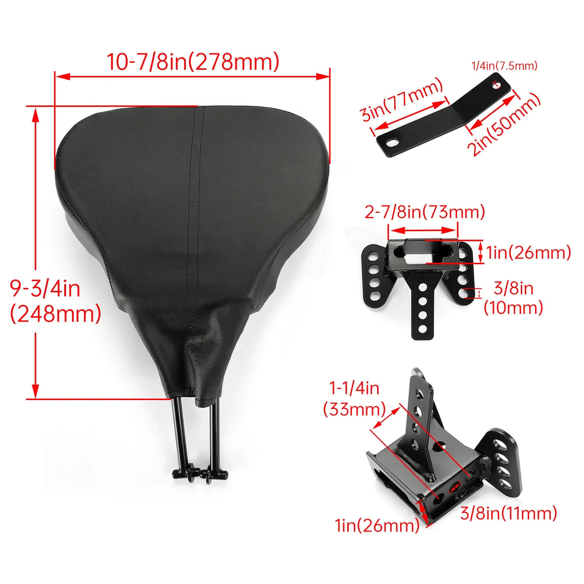 Backrest for Harley Road King, Electra Glide, Street Glide (88–up)