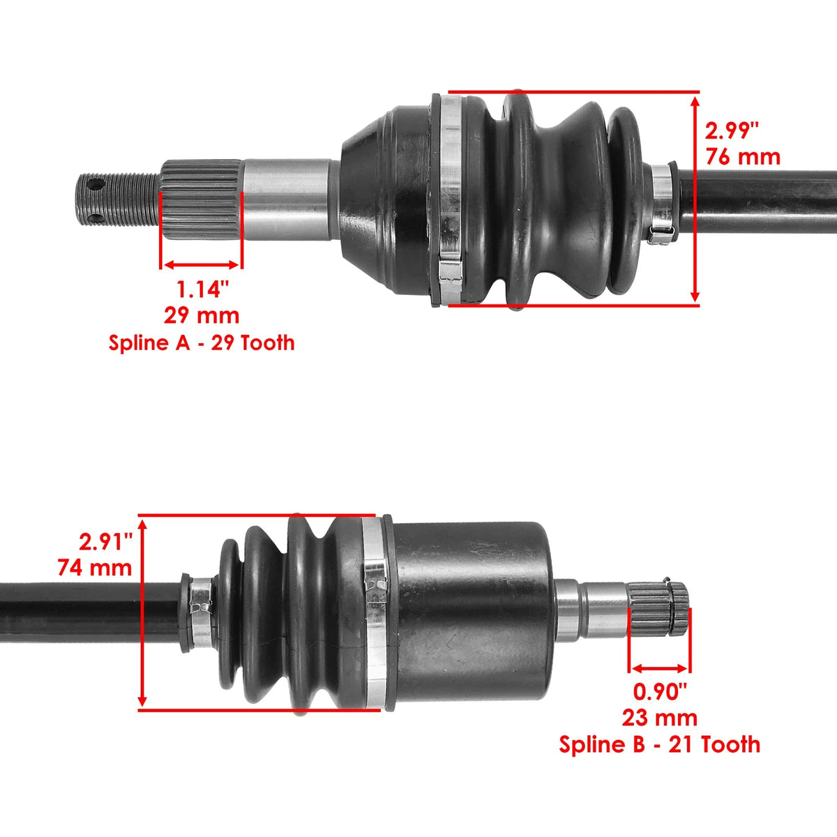 Front Right CV Joint Axle for Can-Am Defender HD7 (2022–2025) AX457 - AA, 705402750