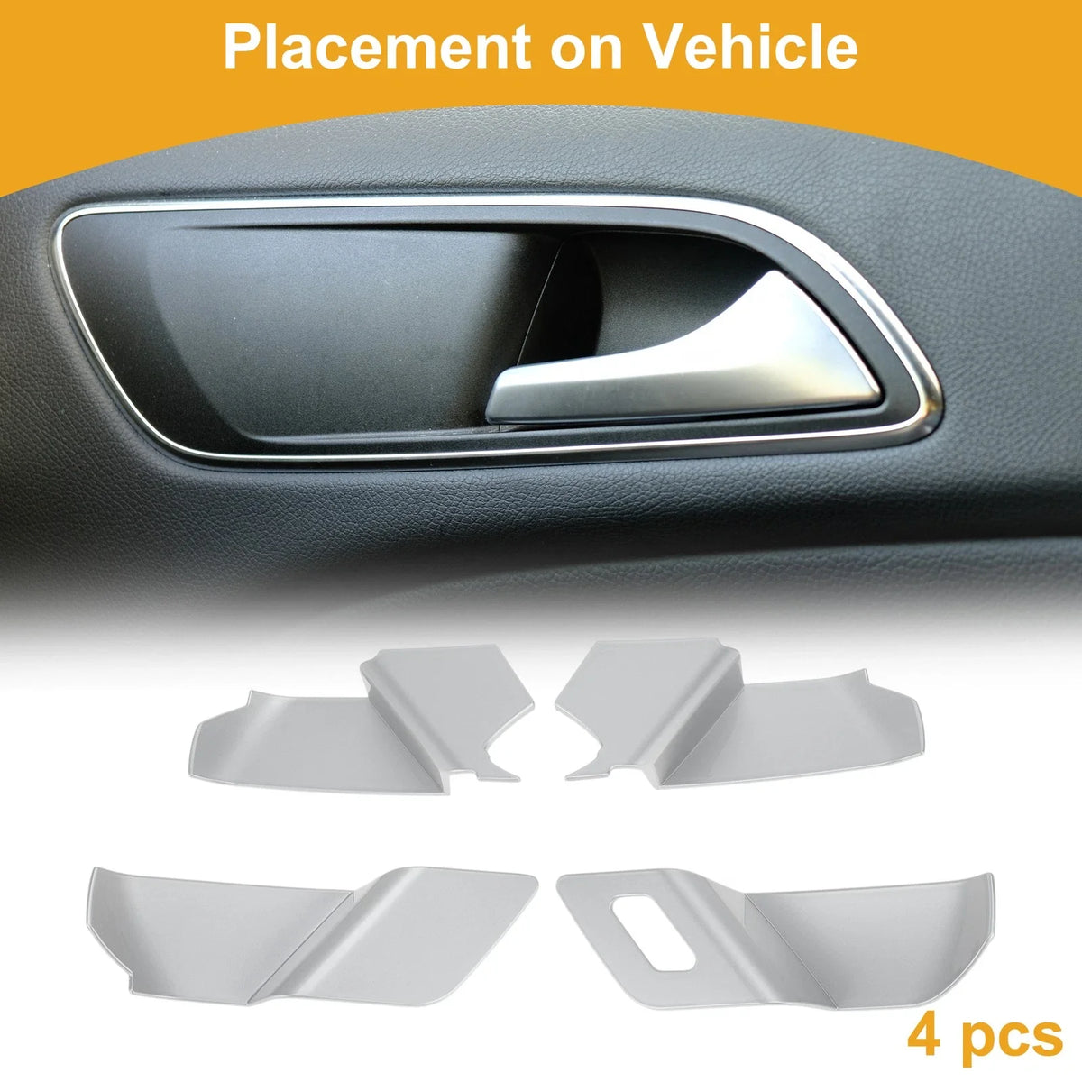 Interior Door Handle Bowl Cover Trim for Mazda CX60 (2022–2024) Silver Tone