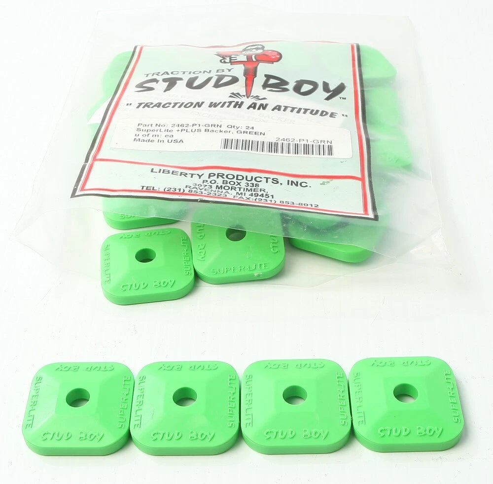 Set of 24 Stud Boy Super-Lite Plus Backers Green for (2462-P1-GRN)
