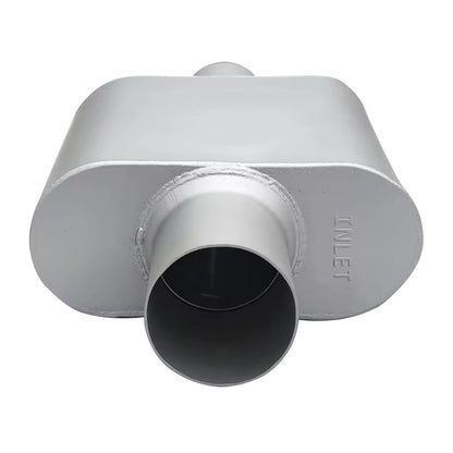 Set of 2 Universal 3" Inlet Outlet Single Chamber Muffler Deep Sound