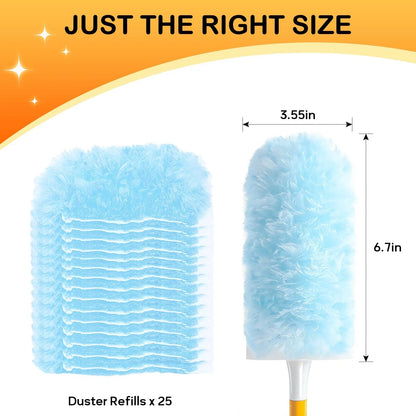 25 Count Microfiber Electrostatic Cleaning Kit for Duster