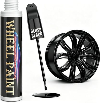 Gloss Black Rim Touch Up Paint for Automotive Wheels (Pack of 1)