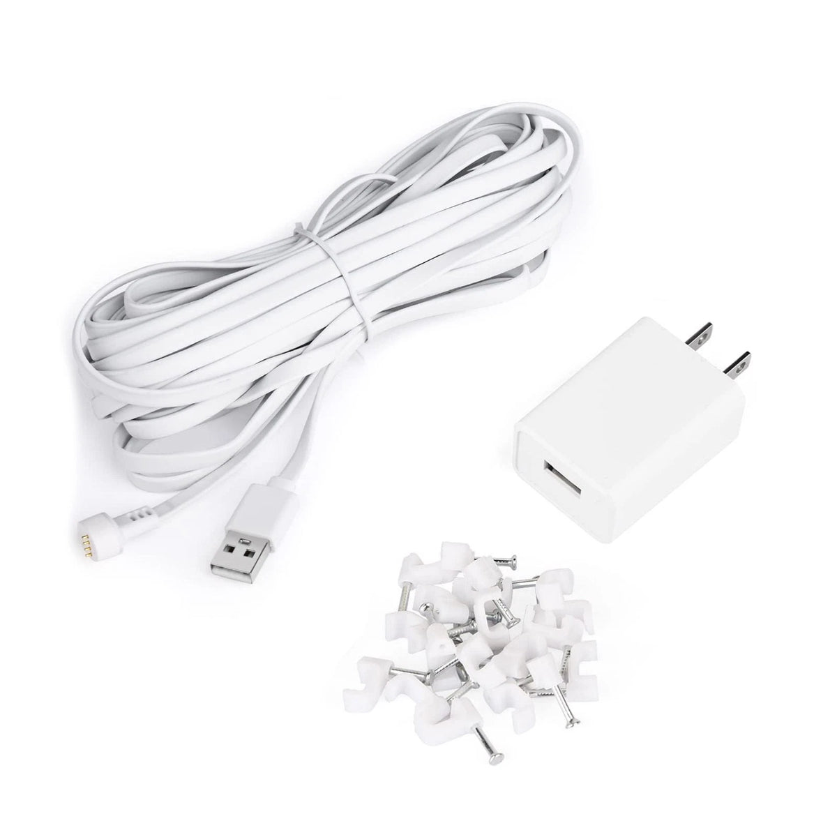 Magnetic Plug Cable for Google Nest Cam Battery 17FT with Clips