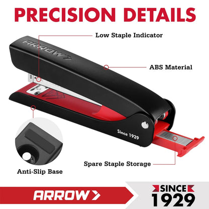 Arrow Full-Strip Stapler for Office Use (25 Sheets Capacity)