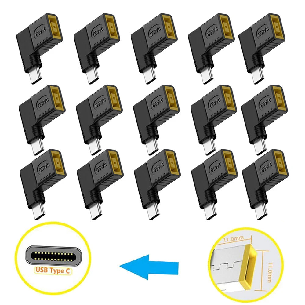 15 Pcs USB Type C PD Power Charging Cable Adapter for Laptops