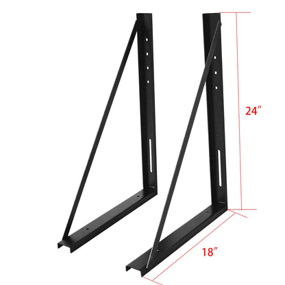 2X Truck Bed Underbody Tool Box Mounting Bracket for Trailer (18"x24")