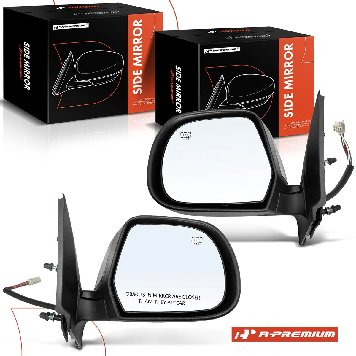 2X Power Mirror for Nissan Versa (2012–2014) - Heated, Manual Fold, NI1320239, NI1321239