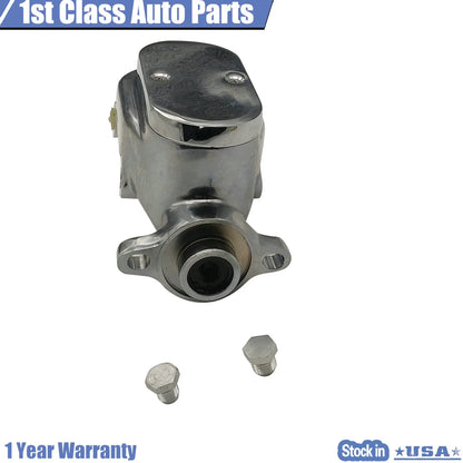 1" Bore Chrome Aluminum Brake Master Cylinder for GM Street Top Rod (Fits 1960–1987)