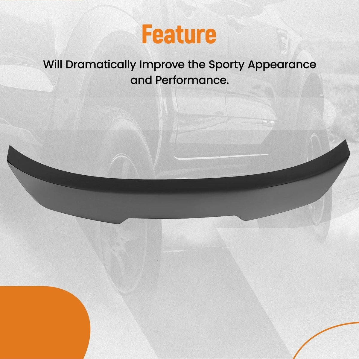 Trunk Lip Spoiler for BMW 5-Series 520i/528i/535d/550i/M5 (2011–2017) Black