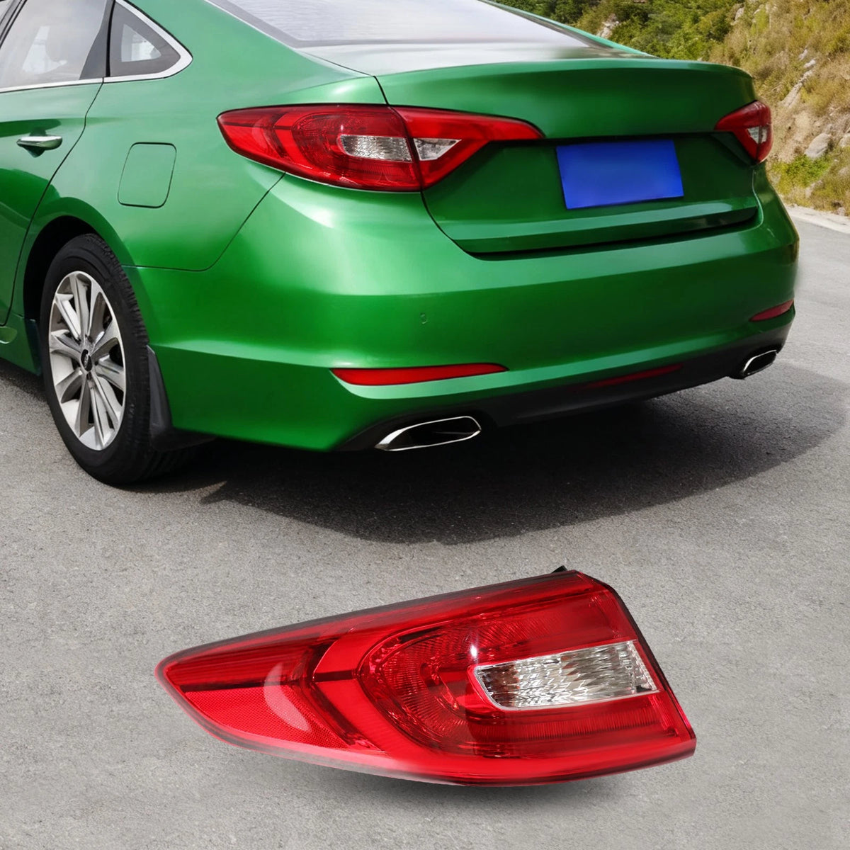 Left Driver Outer Tail Light for Hyundai Sonata (2015–2017) 92402C2000