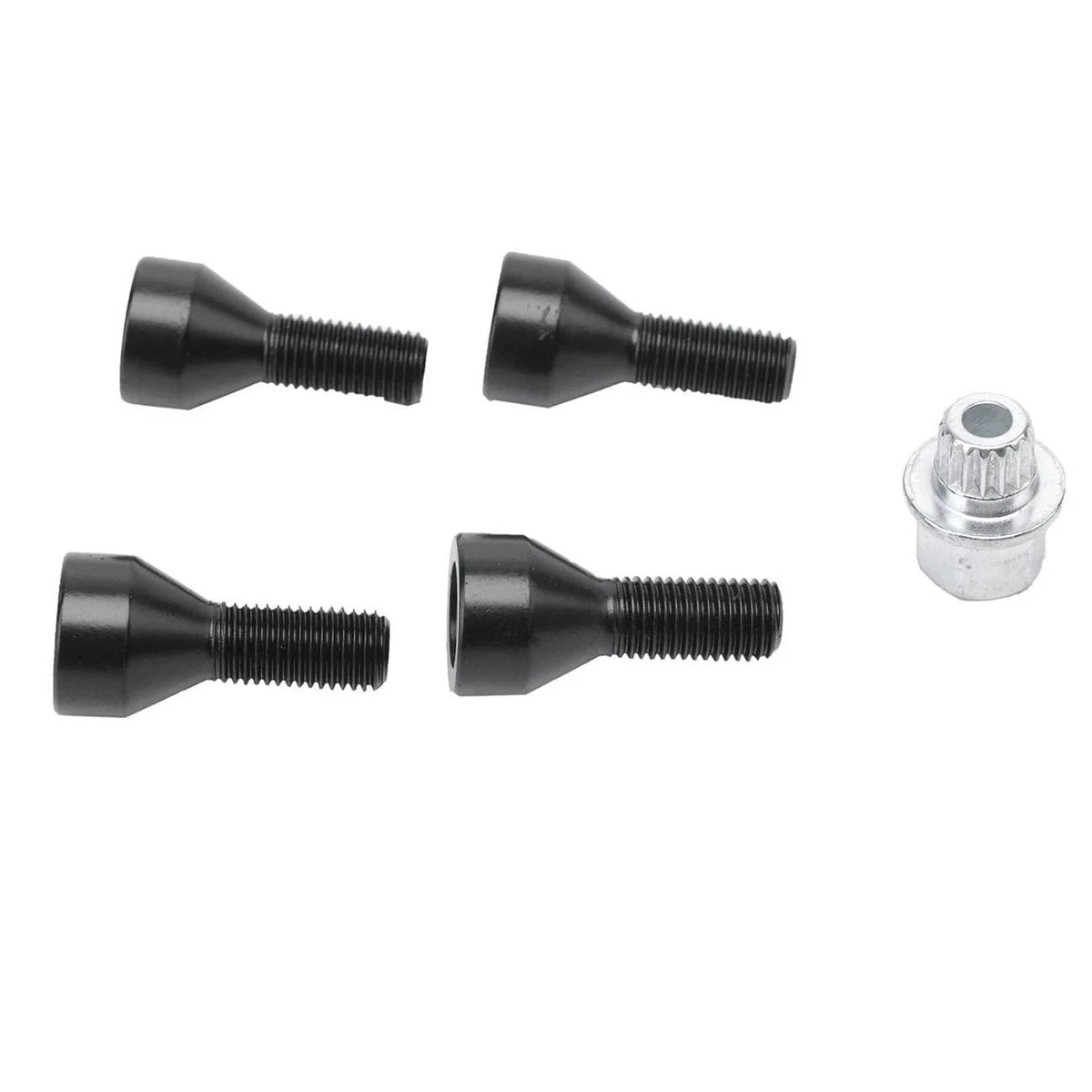 Wheel Lock Set of 4 Black Lug Bolts for BMW E32 E34 3 5 7 Series & Mini