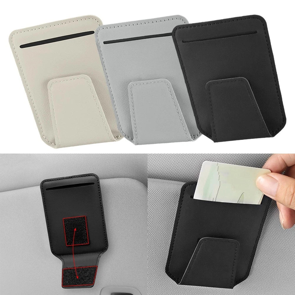 Car Sunglasses Holder / Sun Visor Clip Leather Eyeglasses Hanger for Car