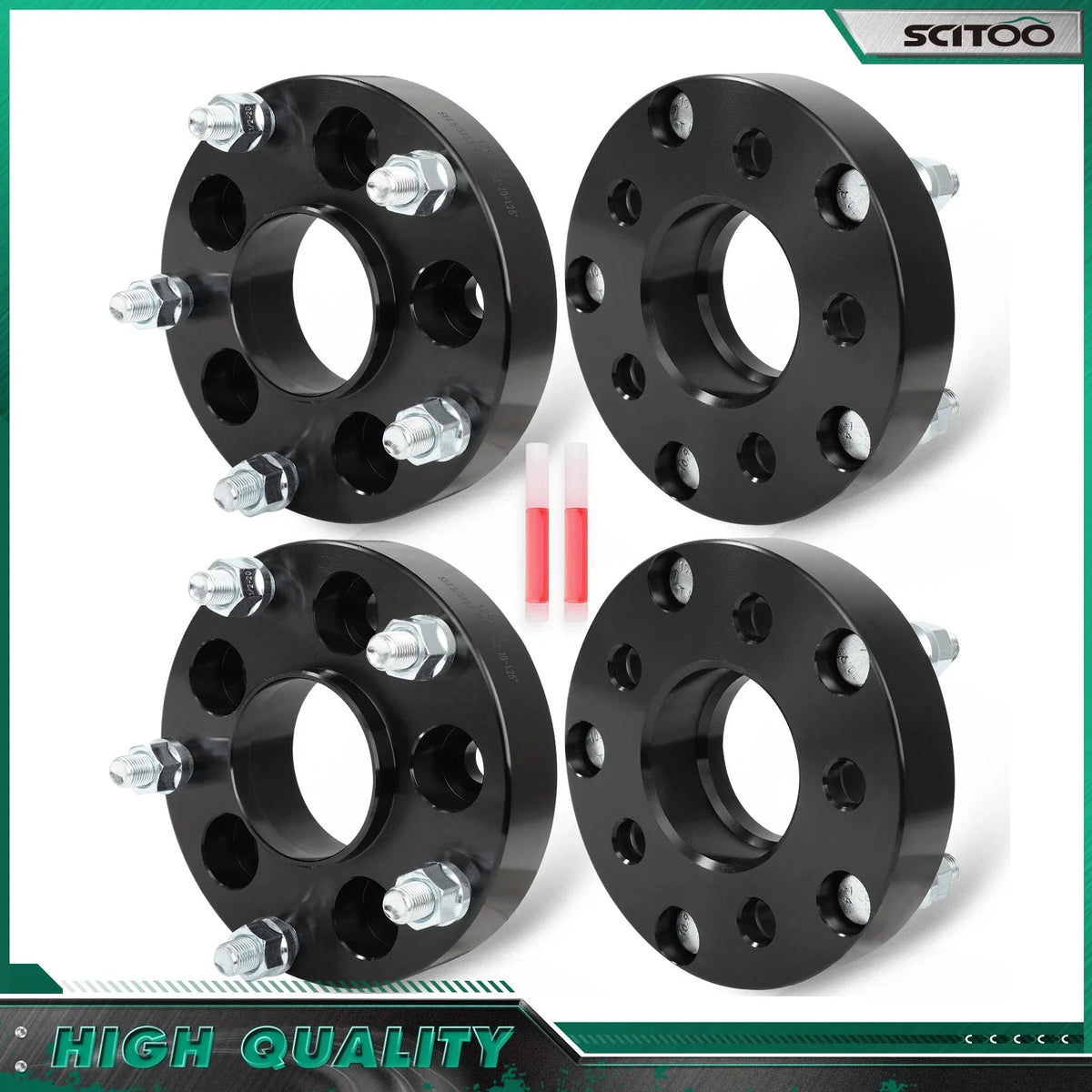 Set of 4 Hubcentric Wheel Adapters 5x4.5 to 5x5.5 for Jeep Liberty (2002–2007)