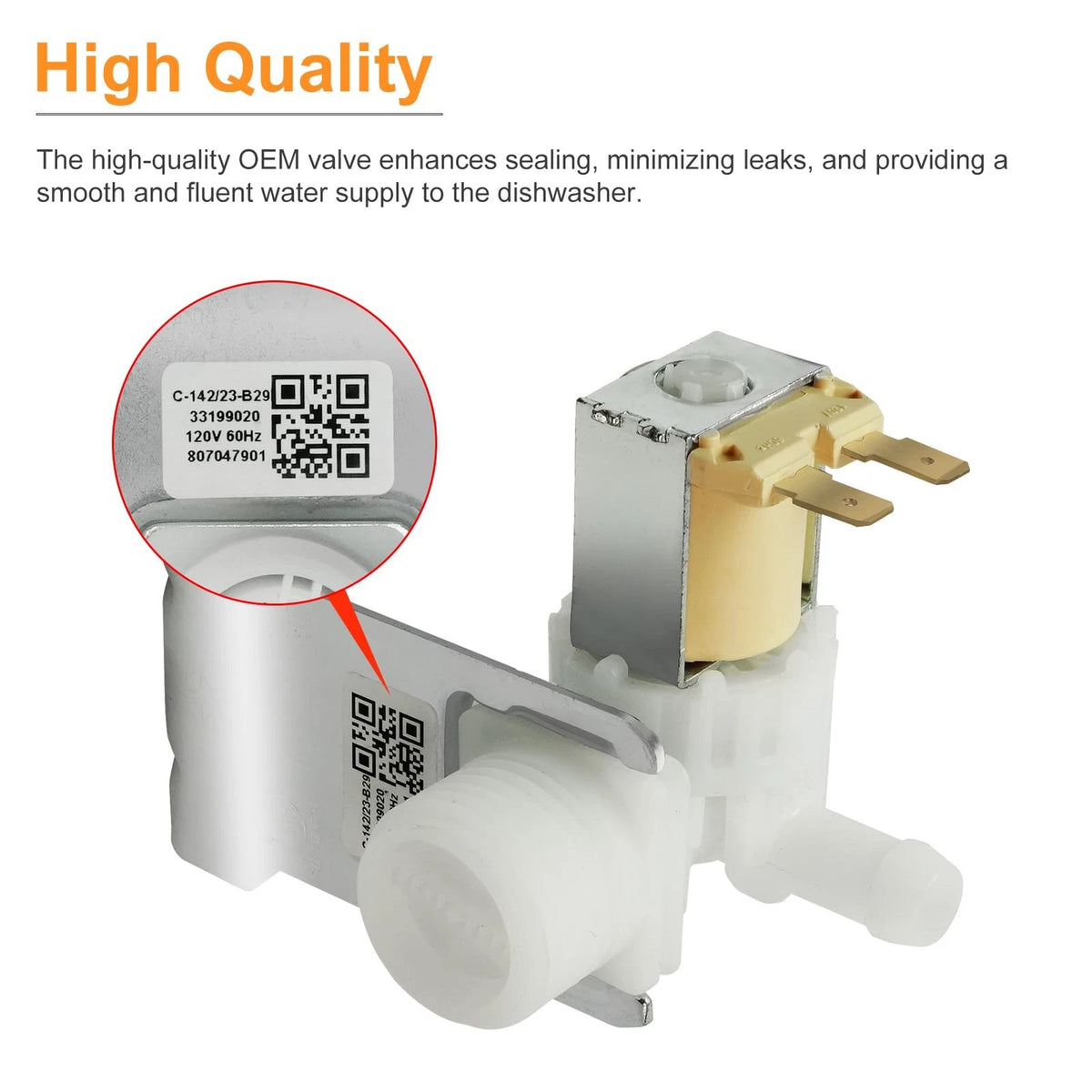 Water Inlet Valve for Dishwasher (807047901)