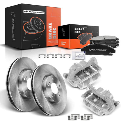 Set of 8 Front Disc Brake Rotors, Pads & Calipers for Acura MDX (2007–2013)