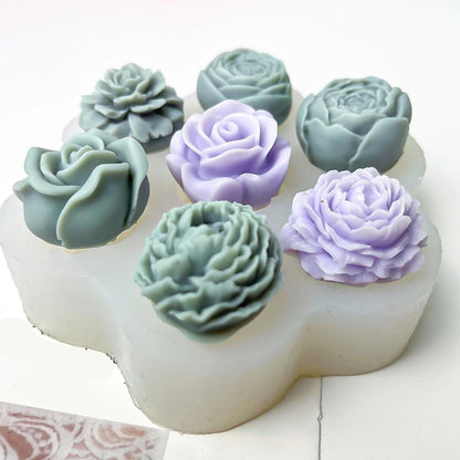 7 Cavities Flower Mold for Soap & Candle (Multiple Styles)