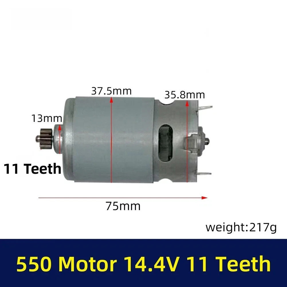 550 Motor Replacement with 11 Tooth Gear Assembly for Cordless Drill (14.4V)