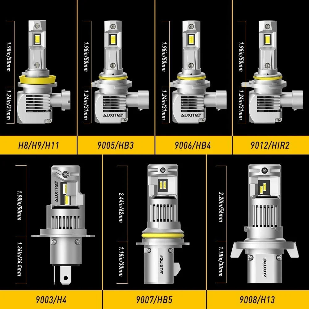 2X AUXITO 9005 LED Headlight Kit for High Beam Bulbs (6000K)