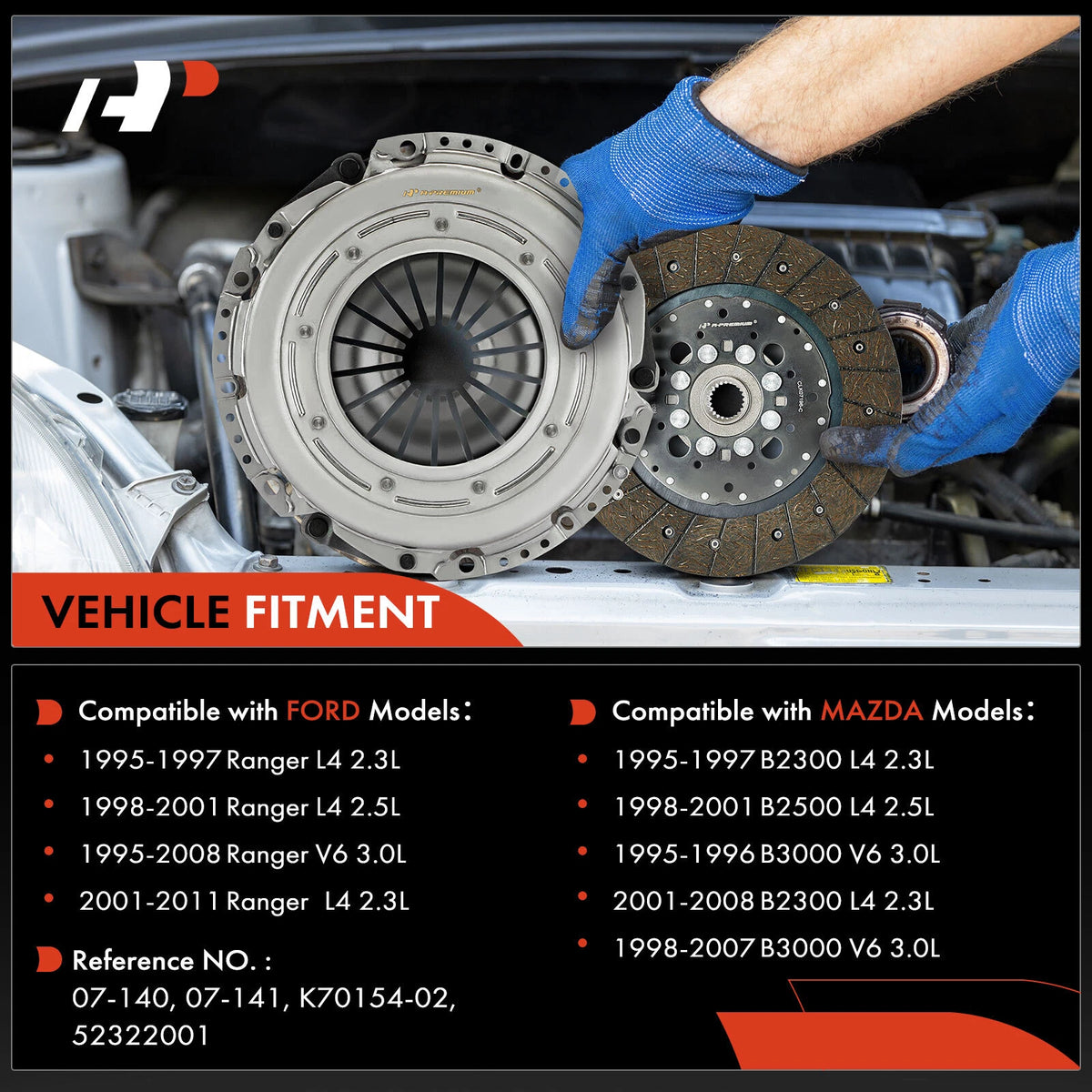 Clutch Kit for Ford Ranger, Mazda B2300 (1995–2011) 07-140