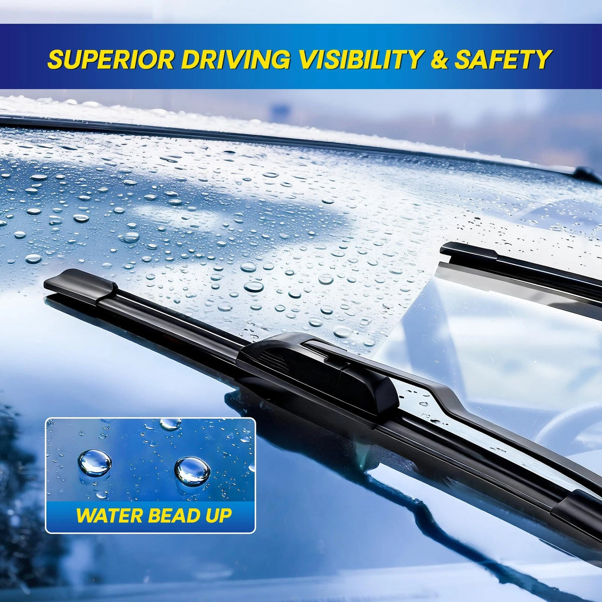 Set of 2 Silicone Windshield Wipers for 2024-2021 (22"+22")
