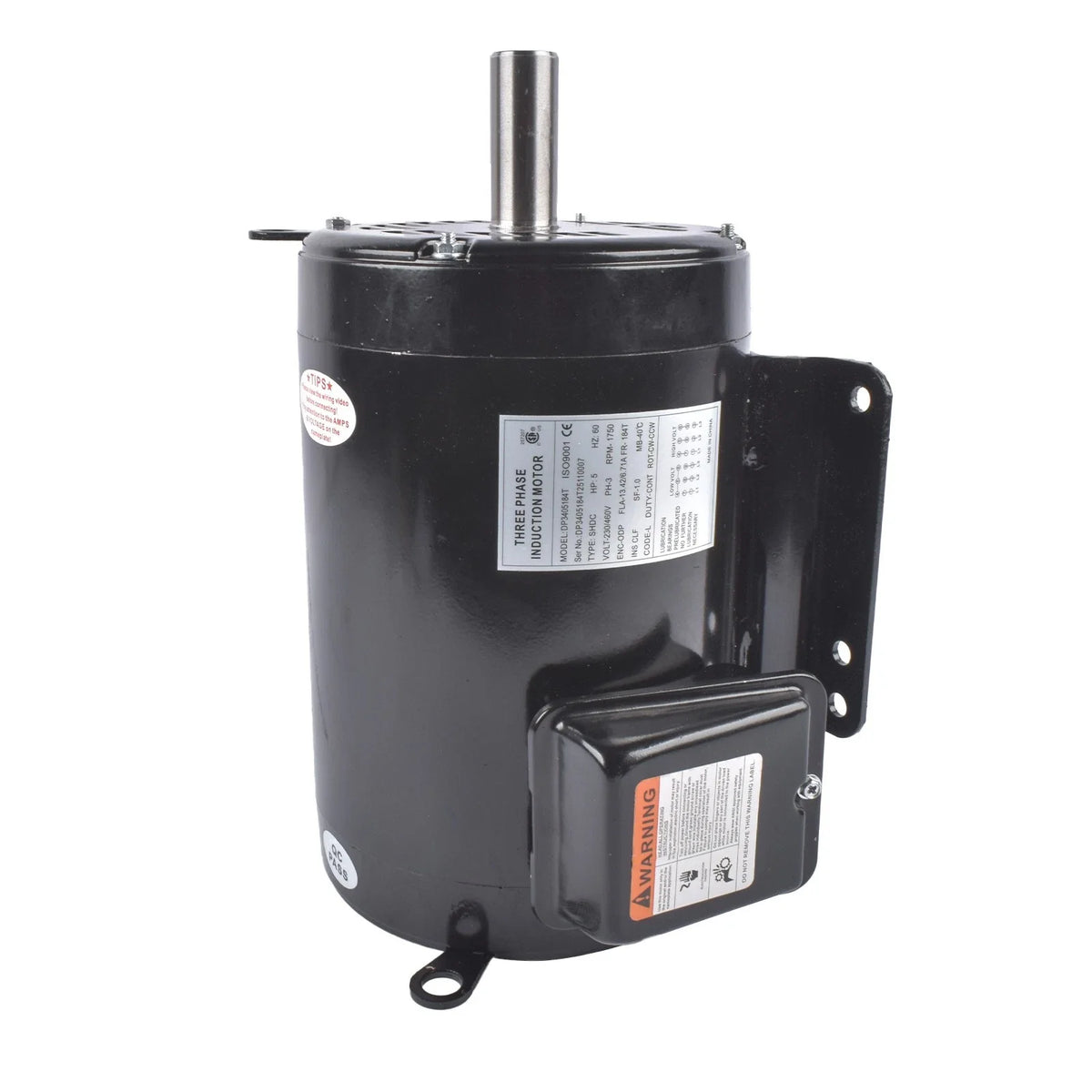 Electric Air Compressor Motor for 5HP 3 Phase (208-230/460V)