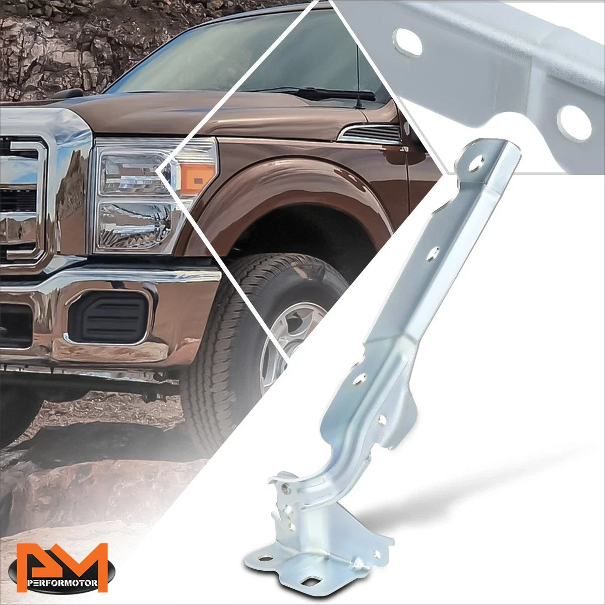Left Driver Side Engine Hood Hinge for Ford F250 F350 Super Duty (2011–2016)