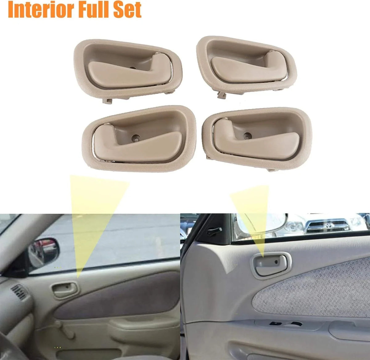 Set of 4 Front Door Handles for Toyota Corolla (1998–2002)
