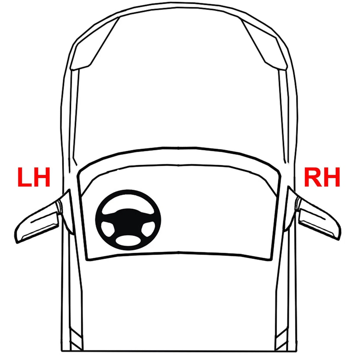 Manual Mirror for Nissan NV1500 (2012–2018) Left with Blind Spot Glass
