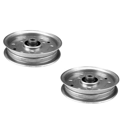 2X Flat Idler Pulley for MTD (Replaces 753-08068) Silver Zinc Coated