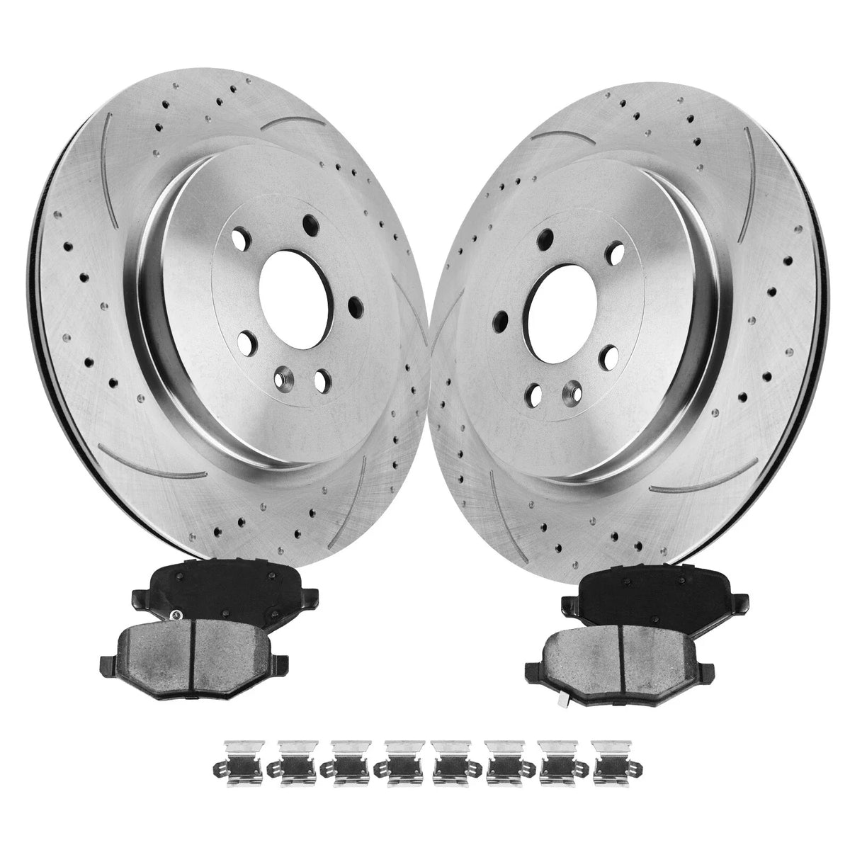 Rear Rotors Ceramic Brake Pads Kit for Ford Police Sedan (2014–2018)