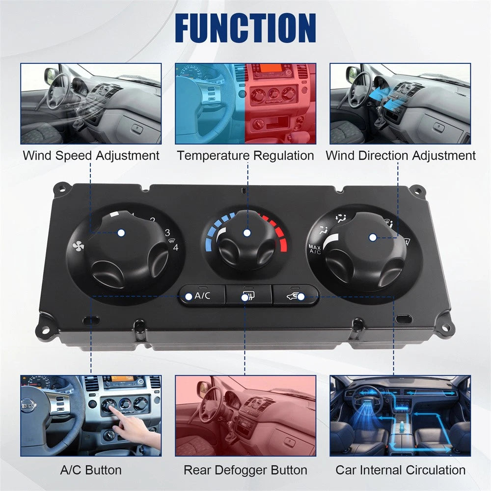 A/C Control Switch for Nissan Frontier Navara D40 (2007–2012) 27510-JS60B