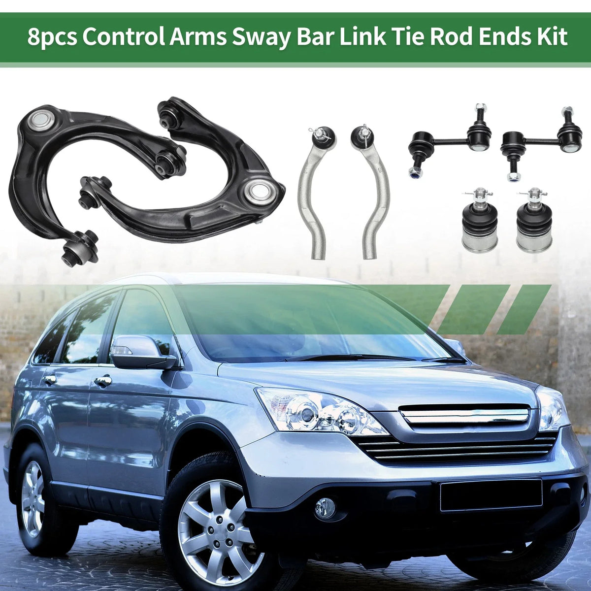 8pcs Front Suspension Kit Upper Control Arm for Honda Accord (1998–2002) No.K620614/ES800460