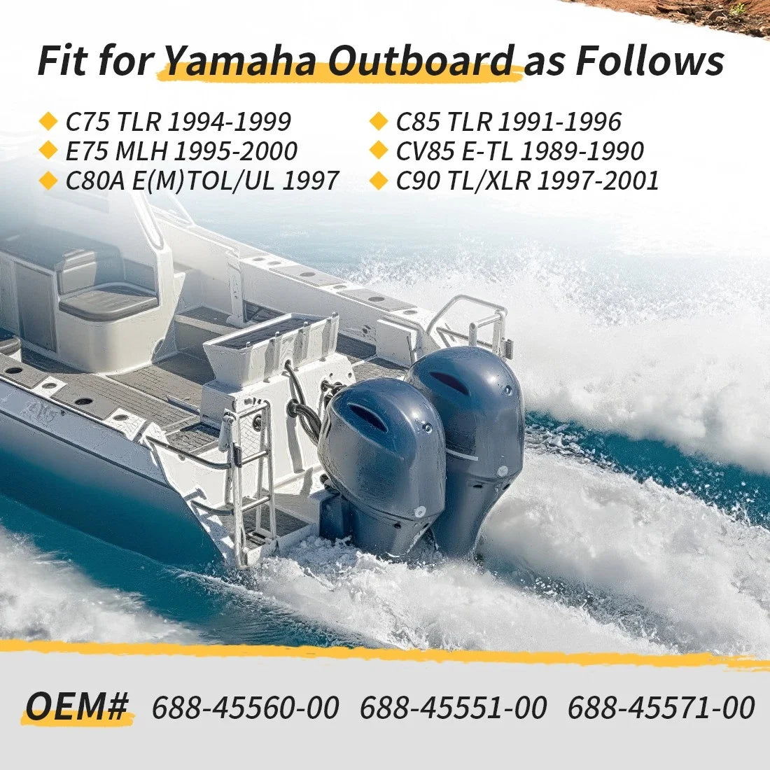 Gear Set for Yamaha 75-90HP (688-45551-00, 688-45560-00, 688-45571-00)