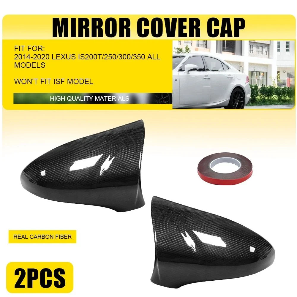 Real Carbon Fiber Mirror Cover for Lexus IS200t/250/300/350 (2014–2020)