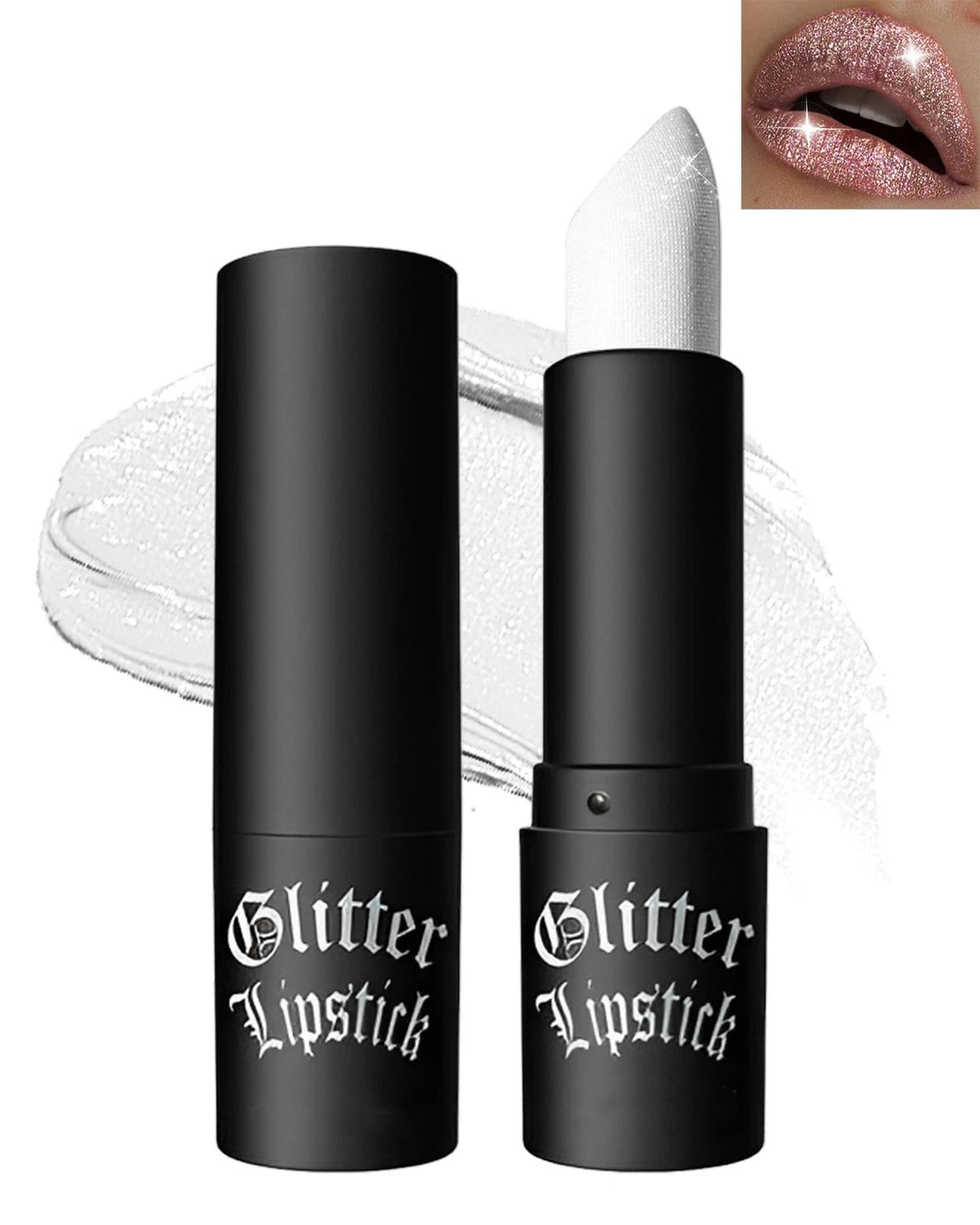White Diamond Glitter Matte Lipstick for Gothic (Pack of 1)